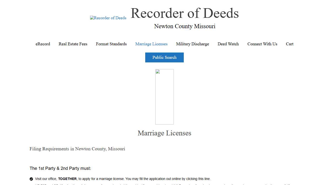 Marriage Licenses – Recorder of Deeds