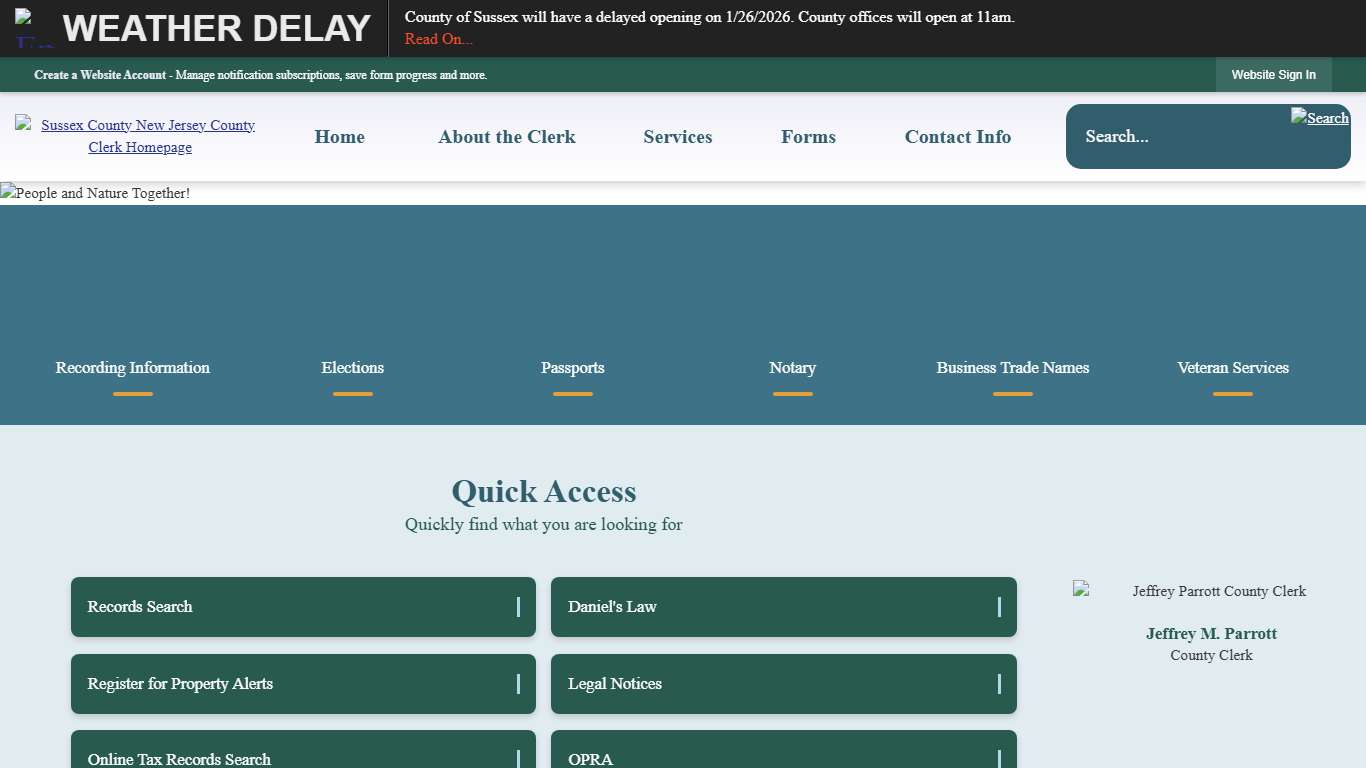 County Clerk Sussex County, NJ